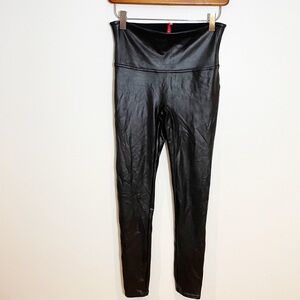 Spanx Faux Leather Black Hi High Rise Leggings Small